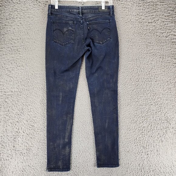 Levi's Denim - Levi's Jeans Womens 28 Dark Wash Stretch Mid Rise Demi Curve Skinny *GUC*